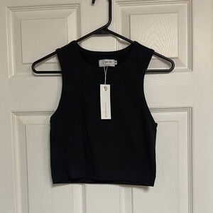CHIPRE Denim Black Crop Top